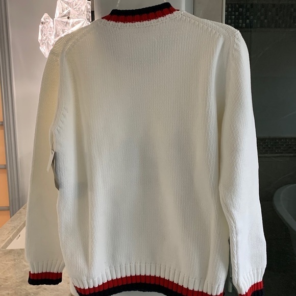 FENDI EMBROIDERED STRIPED COTTON SWEATER - Picture 9 of 15